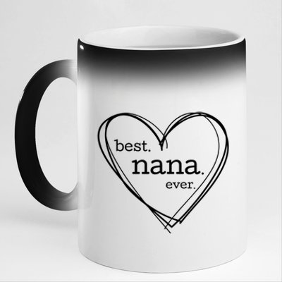 Best Nana Ever Meaningful Gift (National Grandparents Day) 11oz Black Color Changing Mug