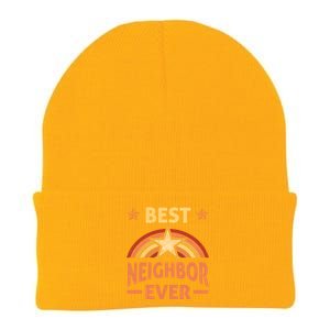 Best Neighbor Ever Retro Neighborhood Next Door Neighbors Gift Knit Cap Winter Beanie