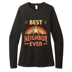 Best Neighbor Ever Retro Neighborhood Next Door Neighbors Gift Womens CVC Long Sleeve Shirt