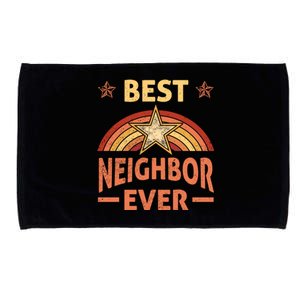 Best Neighbor Ever Retro Neighborhood Next Door Neighbors Gift Microfiber Hand Towel