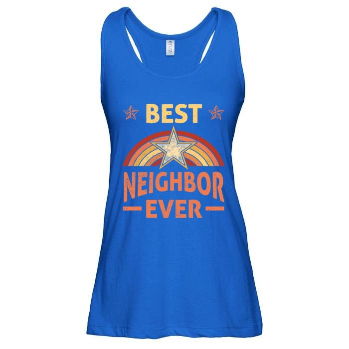 Best Neighbor Ever Retro Neighborhood Next Door Neighbors Gift Ladies Essential Flowy Tank