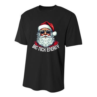 Big Nick Energy Funny Santa Christmas holiday Youth Performance Sprint T-Shirt