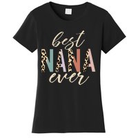 Best Nana Ever Gifts Leopard Print Mothers Day Women's T-Shirt