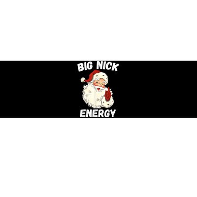 Big Nick Energy Santa Groovy Retro Vintage Bumper Sticker