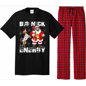 Big Nick Energy Funny Santa Christmas  Pajama Set