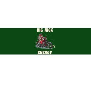 Big Nick Energy Funny Christmas Santa Riding A Motorcycle  Bumper Sticker