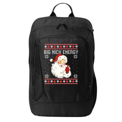 Big Nick Energy Santa Ugly Christmas Sweater  City Backpack