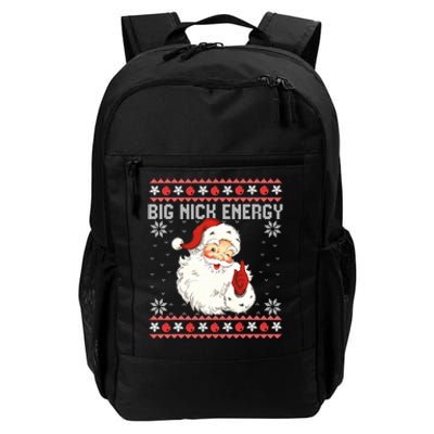 Big Nick Energy Santa Ugly Christmas Sweater  Daily Commute Backpack