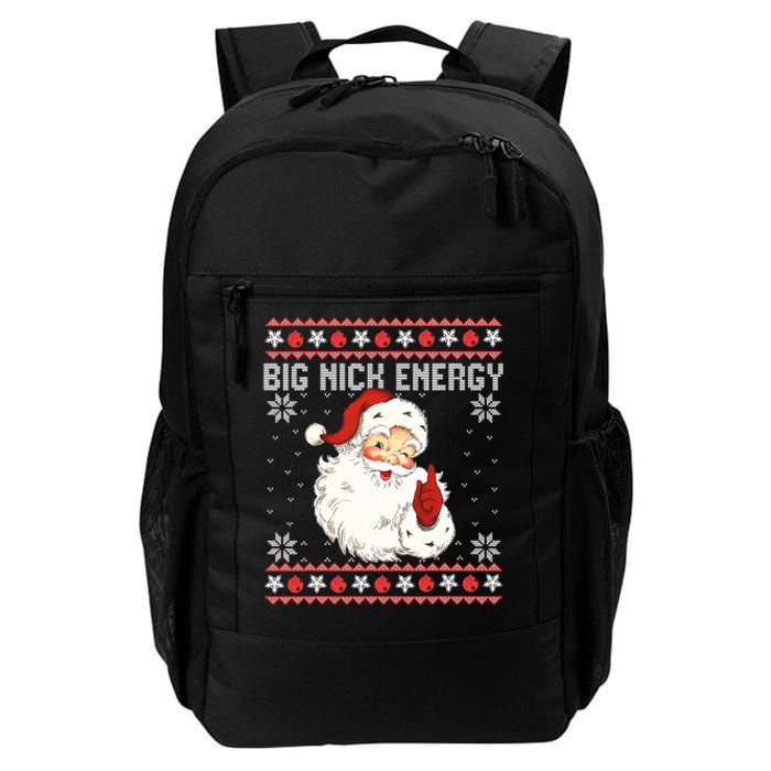 Big Nick Energy Santa Ugly Christmas Sweater  Daily Commute Backpack