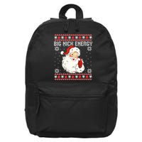 Big Nick Energy Santa Ugly Christmas Sweater  16 in Basic Backpack