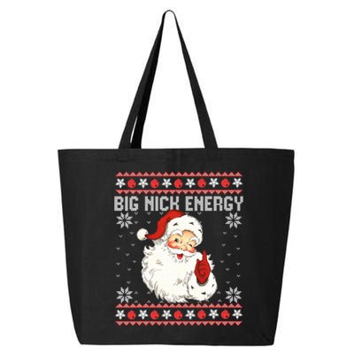 Big Nick Energy Santa Ugly Christmas Sweater  25L Jumbo Tote