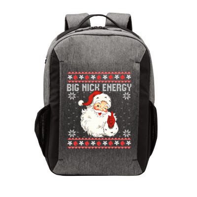 Big Nick Energy Santa Ugly Christmas Sweater  Vector Backpack