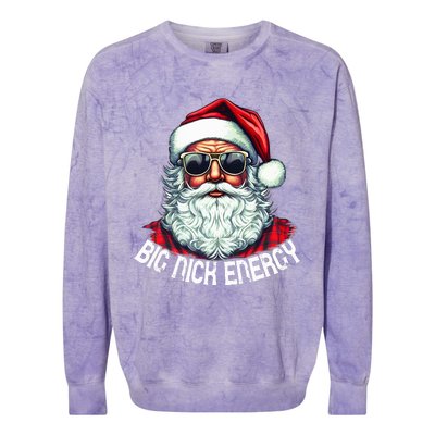 Big Nick Energy Funny Santa Christmas  Colorblast Crewneck Sweatshirt