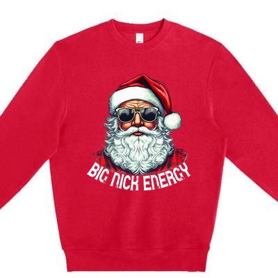 Big Nick Energy Funny Santa Christmas  Premium Crewneck Sweatshirt