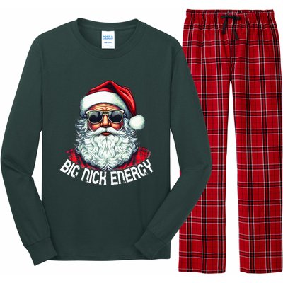 Big Nick Energy Funny Santa Christmas  Long Sleeve Pajama Set