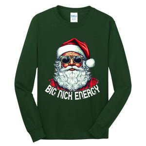 Big Nick Energy Funny Santa Christmas  Tall Long Sleeve T-Shirt