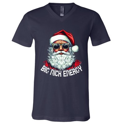 Big Nick Energy Funny Santa Christmas  V-Neck T-Shirt