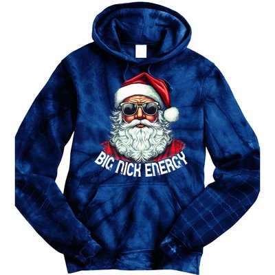 Big Nick Energy Funny Santa Christmas  Tie Dye Hoodie