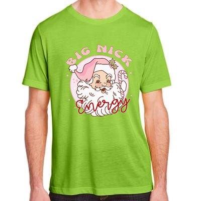 Big Nick Energy Pink Santa Claus Vintage Chirstmas Adult ChromaSoft Performance T-Shirt