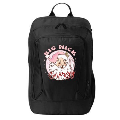 Big Nick Energy Pink Santa Claus Vintage Chirstmas City Backpack