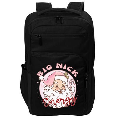 Big Nick Energy Pink Santa Claus Vintage Chirstmas Impact Tech Backpack