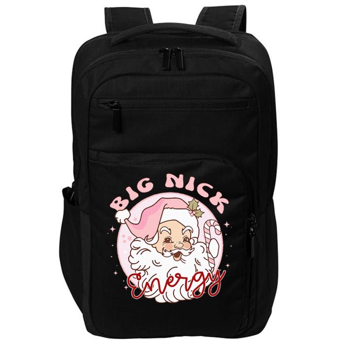 Big Nick Energy Pink Santa Claus Vintage Chirstmas Impact Tech Backpack