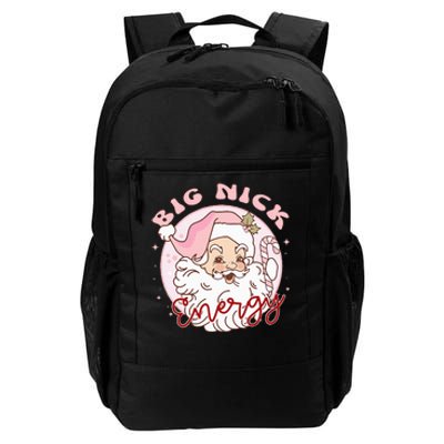 Big Nick Energy Pink Santa Claus Vintage Chirstmas Daily Commute Backpack