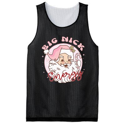 Big Nick Energy Pink Santa Claus Vintage Chirstmas Mesh Reversible Basketball Jersey Tank