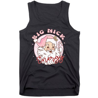 Big Nick Energy Pink Santa Claus Vintage Chirstmas Tank Top