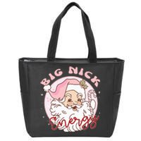 Big Nick Energy Pink Santa Claus Vintage Chirstmas Zip Tote Bag