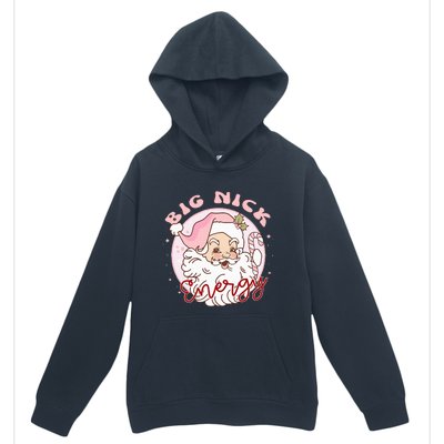 Big Nick Energy Pink Santa Claus Vintage Chirstmas Urban Pullover Hoodie