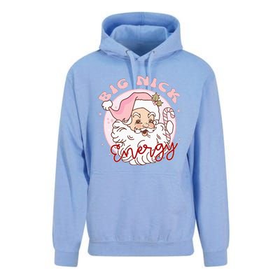 Big Nick Energy Pink Santa Claus Vintage Chirstmas Unisex Surf Hoodie