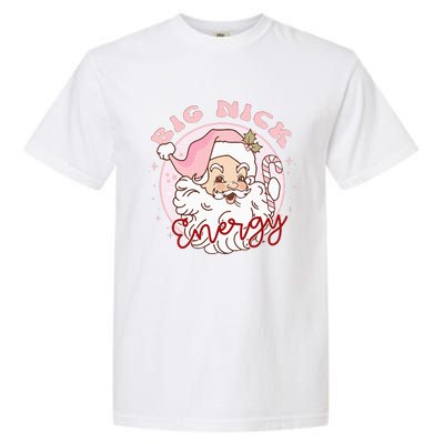 Big Nick Energy Pink Santa Claus Vintage Chirstmas Garment-Dyed Heavyweight T-Shirt