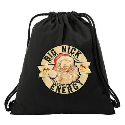 Big Nick Energy Vintage Christmas Santa Drawstring Bag