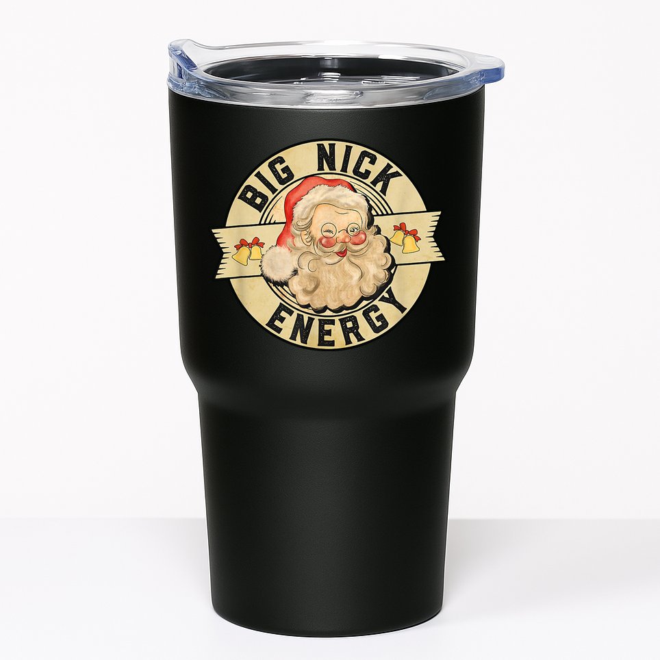 Big Nick Energy Vintage Christmas Santa Tumbler
