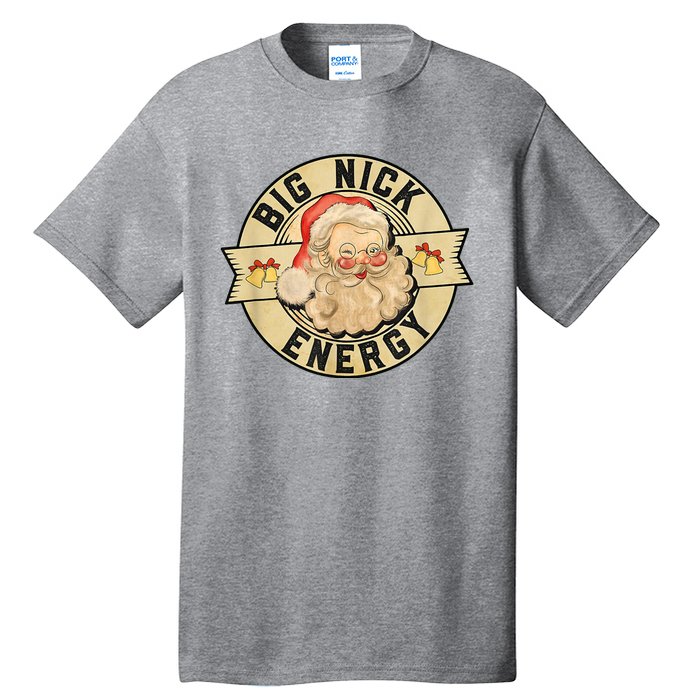 Big Nick Energy Vintage Christmas Santa Tall T-Shirt