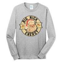 Big Nick Energy Vintage Christmas Santa Tall Long Sleeve T-Shirt