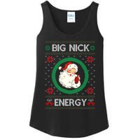 Big Nick Energy Funny Santa Claus Pink Ugly Christmas Sweater Ladies Essential Tank