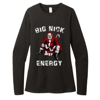 Big Nick Energy Funny Santa Christmas  Womens CVC Long Sleeve Shirt