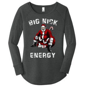 Big Nick Energy Funny Santa Christmas  Women's Perfect Tri Tunic Long Sleeve Shirt