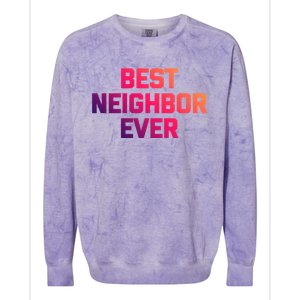 Best Neighbor Ever Gift Funny Saying Sarcastic Novelty Gift Colorblast Crewneck Sweatshirt