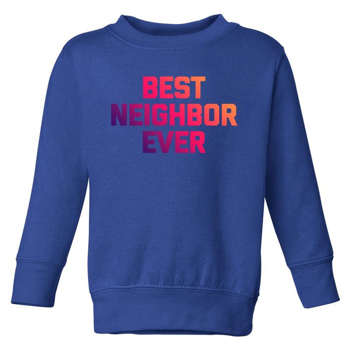 Best Neighbor Ever Gift Funny Saying Sarcastic Novelty Gift Toddler Sweatshirt