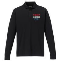 Best Neighbor Ever Performance Long Sleeve Polo