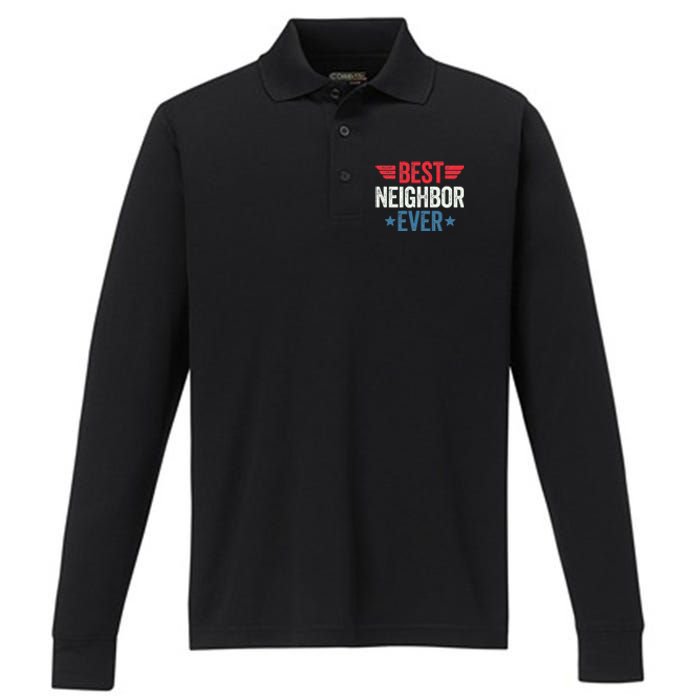 Best Neighbor Ever Performance Long Sleeve Polo