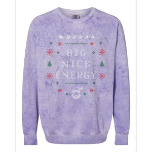 Big Nick Energy Funny Xmas Christmas Holiday Colorblast Crewneck Sweatshirt