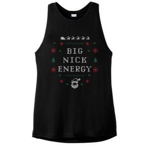 Big Nick Energy Funny Xmas Christmas Holiday Ladies PosiCharge Tri-Blend Wicking Tank