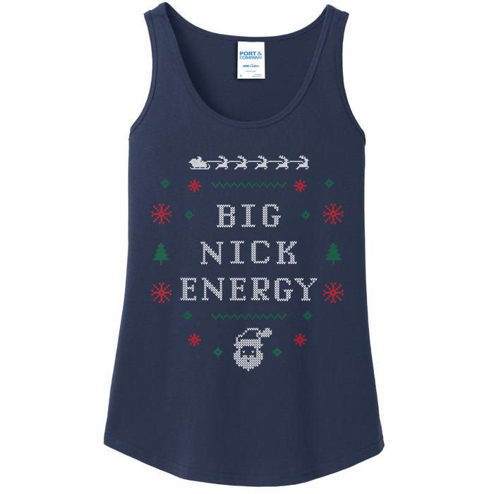 Big Nick Energy Funny Xmas Christmas Holiday Ladies Essential Tank