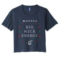 Big Nick Energy Funny Xmas Christmas Holiday Women's Crop Top Tee