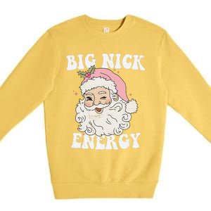 Big Nick Energy Santa Funny Xmas Retro Christmas Premium Crewneck Sweatshirt