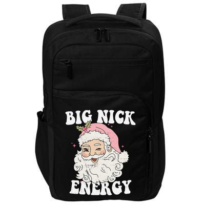Big Nick Energy Santa Funny Xmas Retro Christmas Impact Tech Backpack